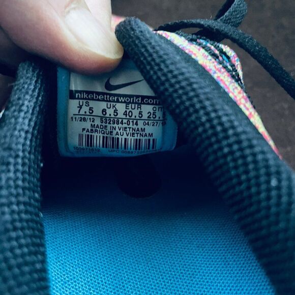 Nike Flyknit Trainer+ Rainbow Multi-Color 532984-014 Size 7.5 US 40.5 EUR 9 Wmns - Picture 6 of 12
